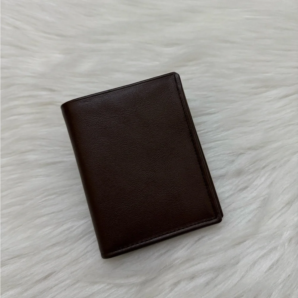 BUXTON - BROWN LEATHER COMPACT BIFOLD WALLET